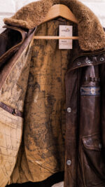 Giacca in pelle Gipsy con colletto removibile