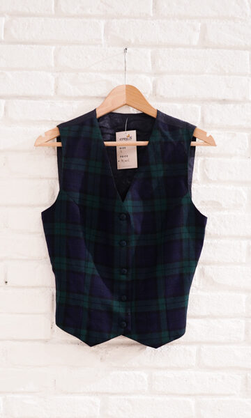 80s Handmade caro gilet